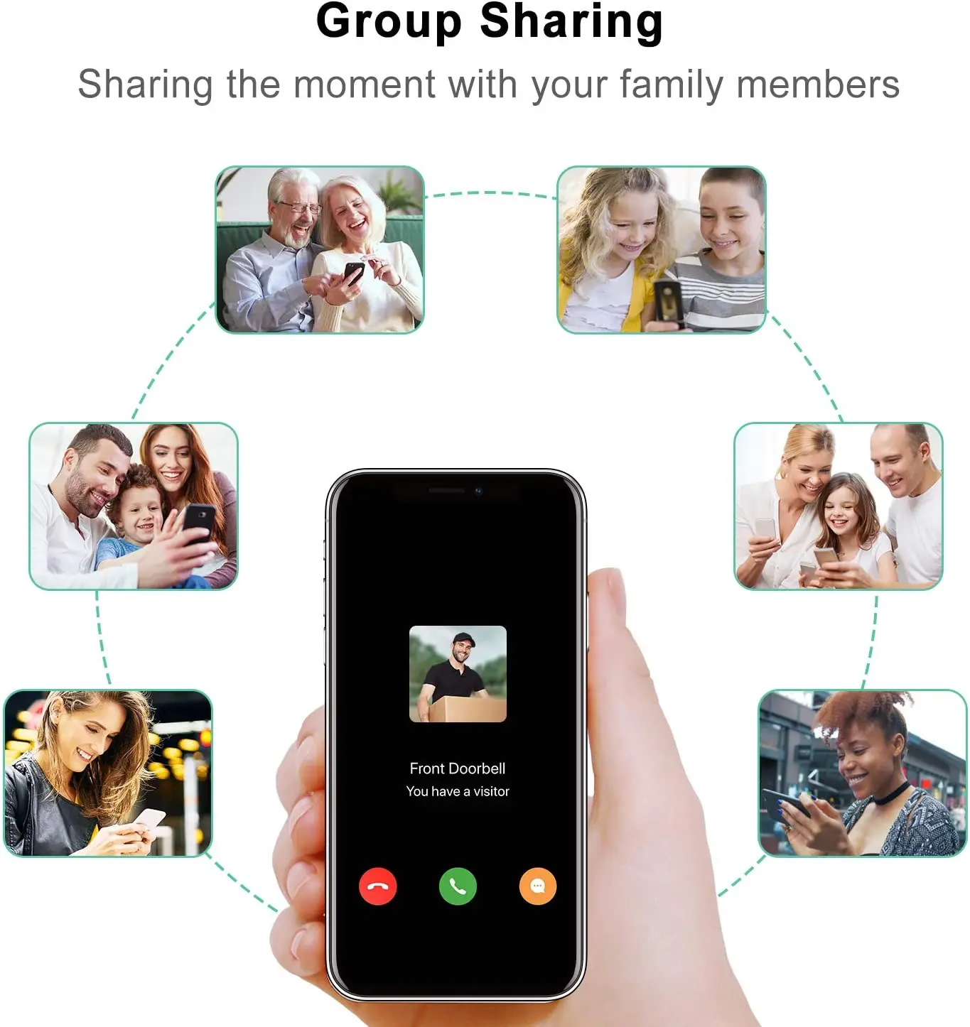 Official Original Tuya J1 Smart Visual Recording Two Way Audio Doorbell HD 2MP Wireless WIFI Night Vision Intercom Camera