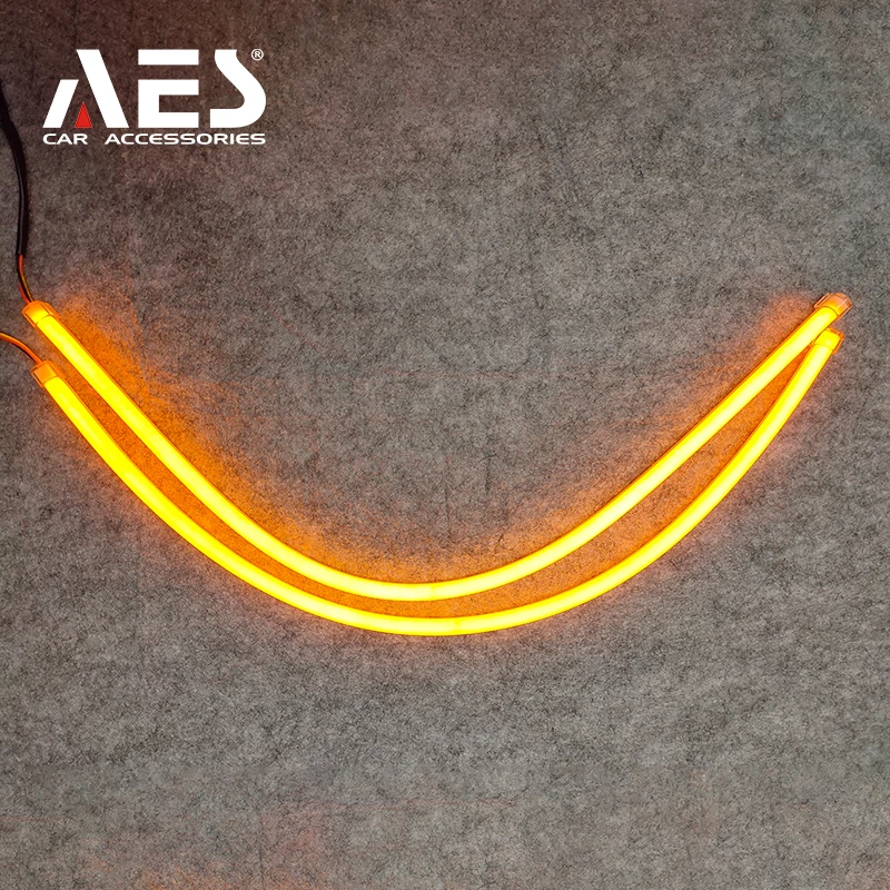Auto parts Soft LED ring daytime tuning AES flexible DRL LED strip 60cm for Car and Motorcycle headlight