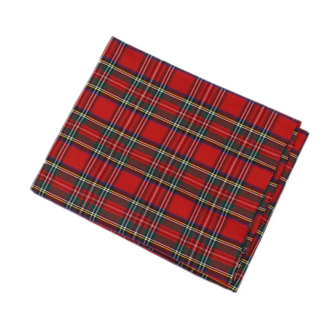 Stock christmas 100% polyester red and green plaid fabric for uniforms, shoes, bags, accessories, school uniforms