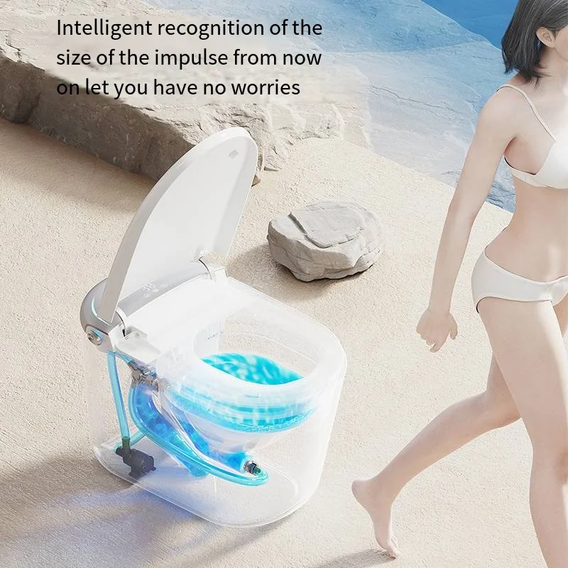 New Design Simple Egg Shape Floor Mounted Intelligent Sanitary Ware Water Closet Bathroom Ceramic Automatic Smart Toilet