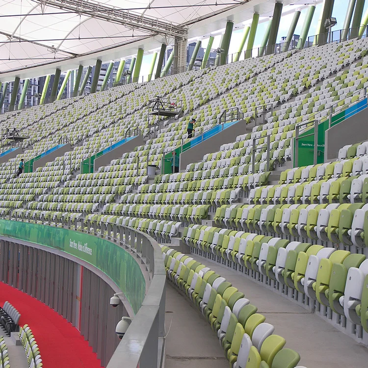 Avant ball games outdoor spring folding stadium chair heavy duty gym seats with inner metal support for public sports