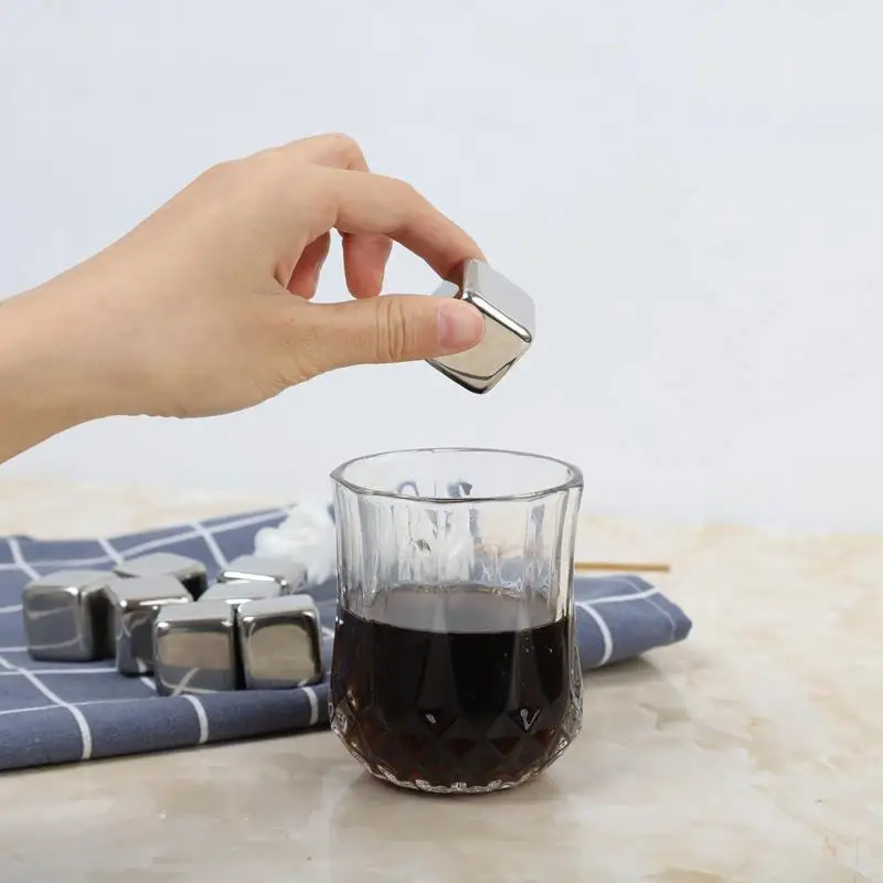 Bar utensils tool stainless steel 26mm ice cube stone metal for Whiskey wine undiluted drinking for man gift household