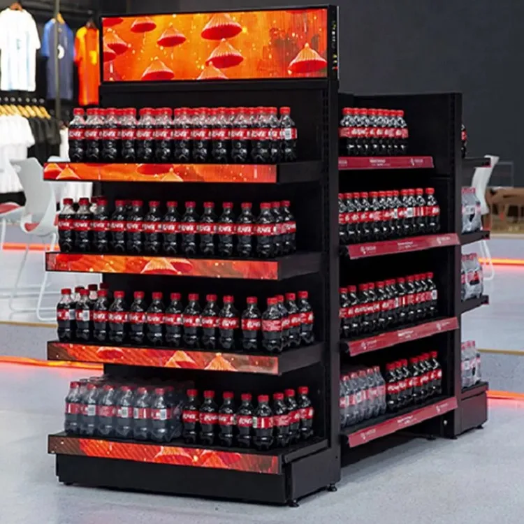 Цифровые СВЕТОДИОДНЫЕ экраны рекламные полки для гондольных магазинов сверхмощные металлические супермаркетов