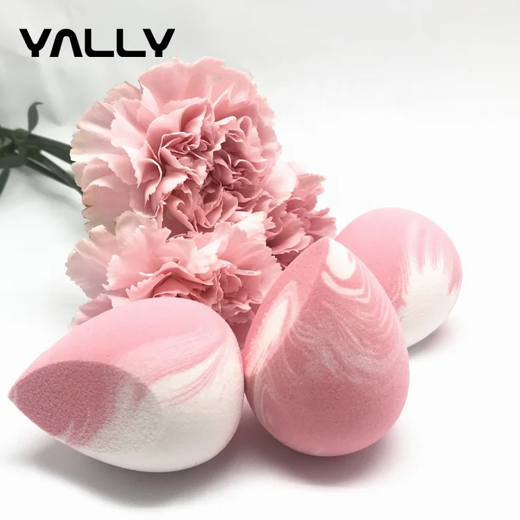 Yally washable latex free beauty make up sponge blender marble makeup sponge