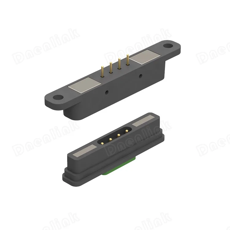 magnetic connector pogo pin waterproof  4 pin pogo contacts male Female magnetic pogo pin connector
