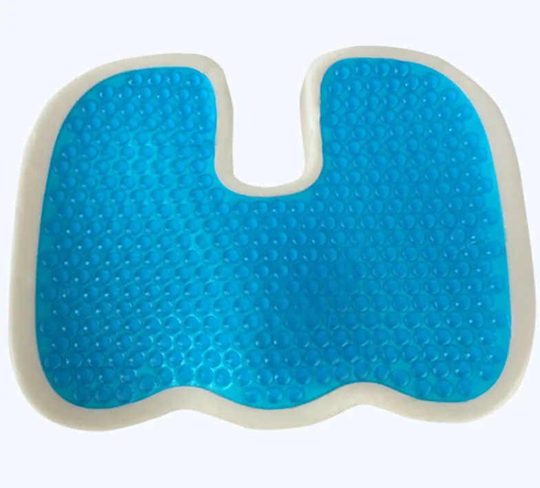 High Quality Coccyx Orthopedic Cooling Gel Memory Foam Car Seat Cushion Silicone Cooling Memory Foam Gel Seat Cushion