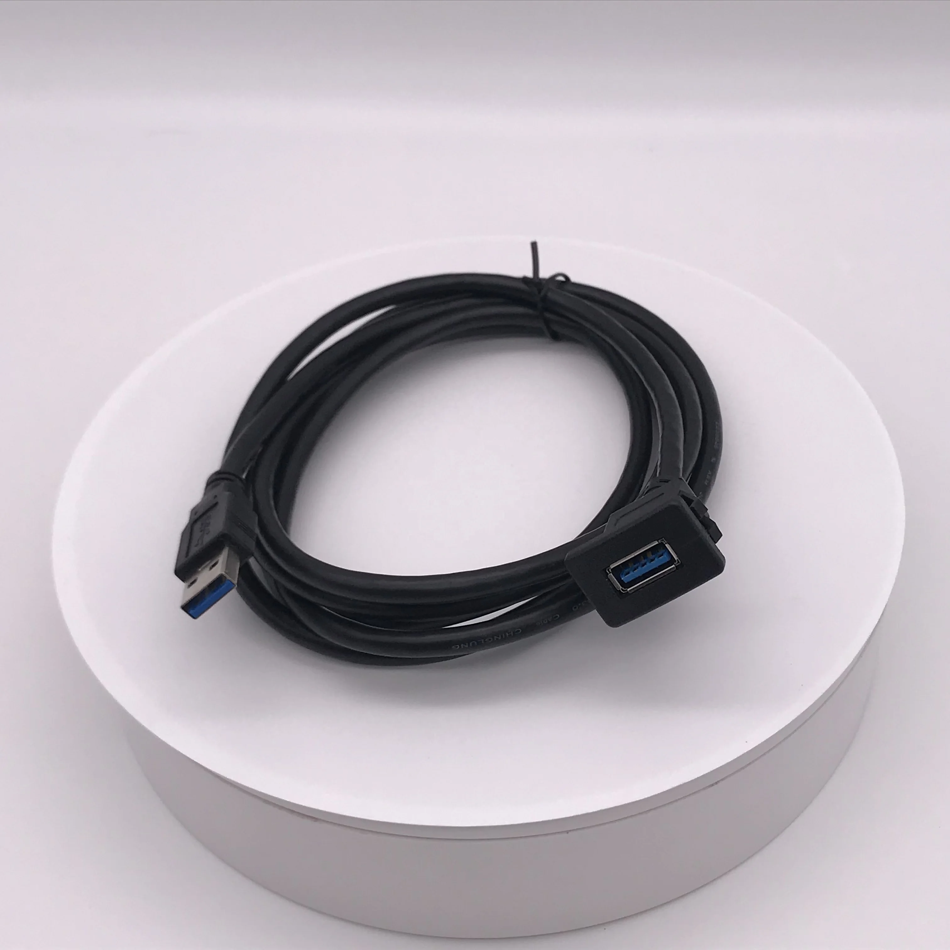 Top Sale Usb 3.0 Female To Usb Male Square Version Usb Panel Flush Mount Cable For Car Truck Marine