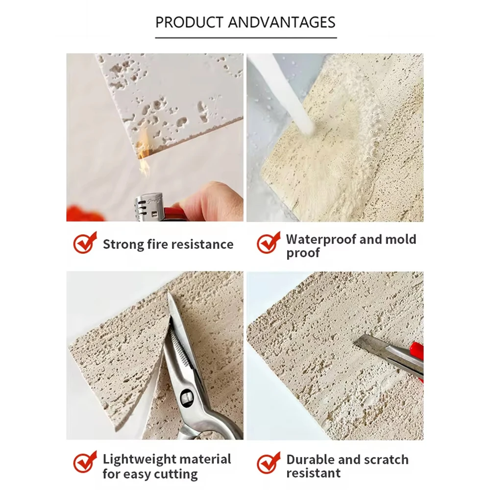 Easy Installation Flexible / Soft Stone Wall Cladding MCM Artificial Stone Tile Veneer Sheet