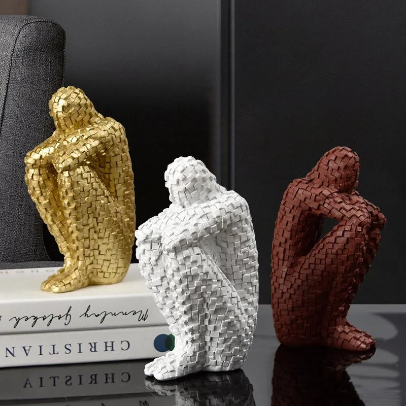 Character Model Ornaments Famous Statue People Collection FigurineThe Thinker Statue for Office Space Girls Boys Room Decor