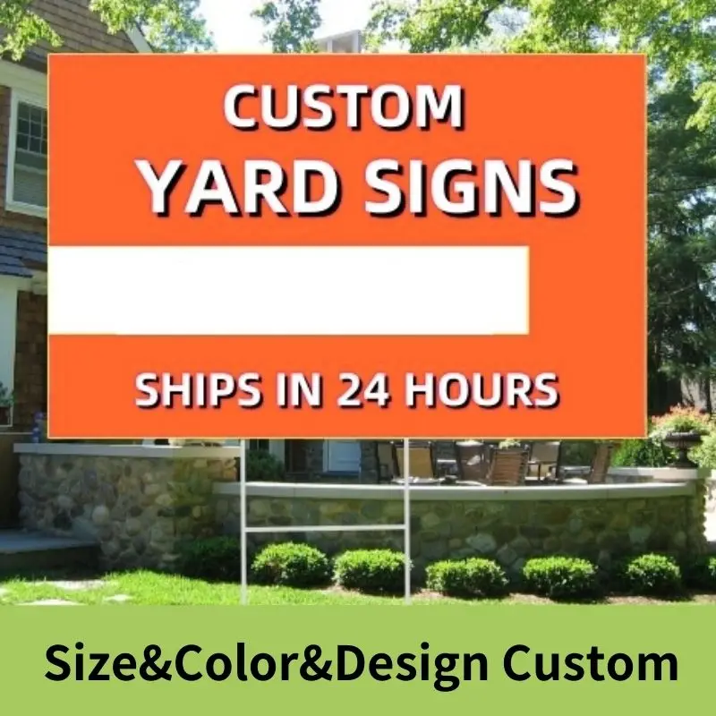 Custom/Wholesale PP Corrugated Plastic Yard Signs For Business Advertising/Graduation/birthday Lawn signs
