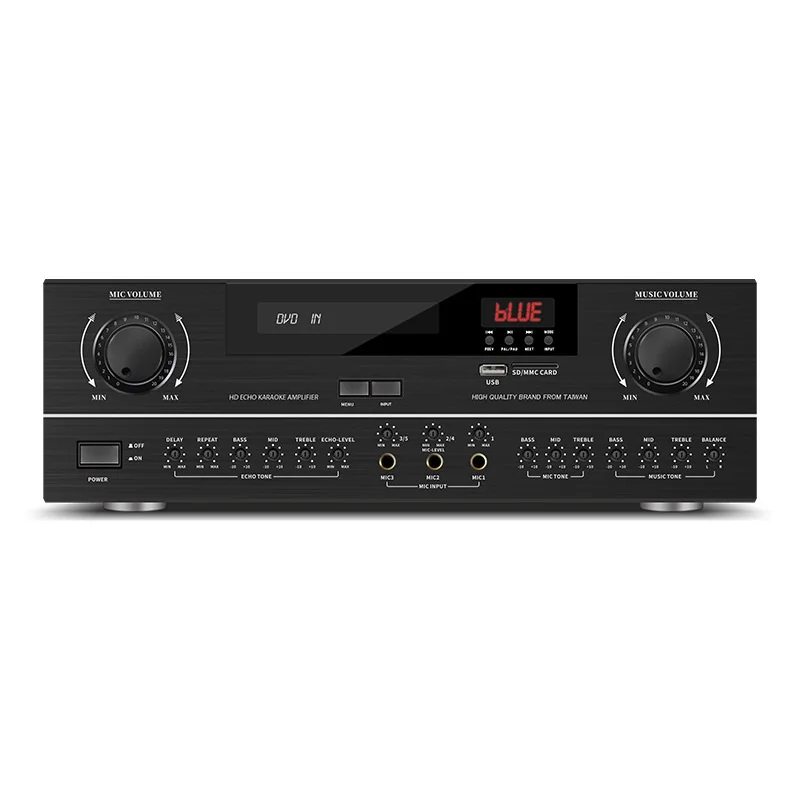 Комбинированный предусилитель HUAIN KTV Audio 2*350 Вт с постоянным сопротивлением