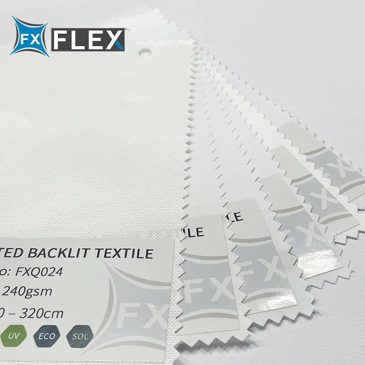 FLFX 240gsm UV/Eco Solvent Printing Polyester Fabric Roll Coated Backlit Textile