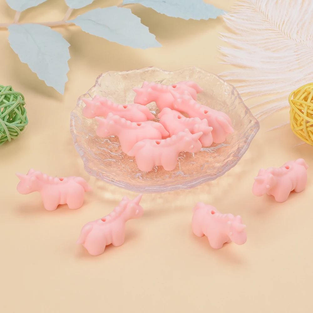 New Silicone Beads Key Chains Fashion Cartoon Silicone Panda Baby Teething Focal Beads Food Grade Silicone Beads For Pacifier