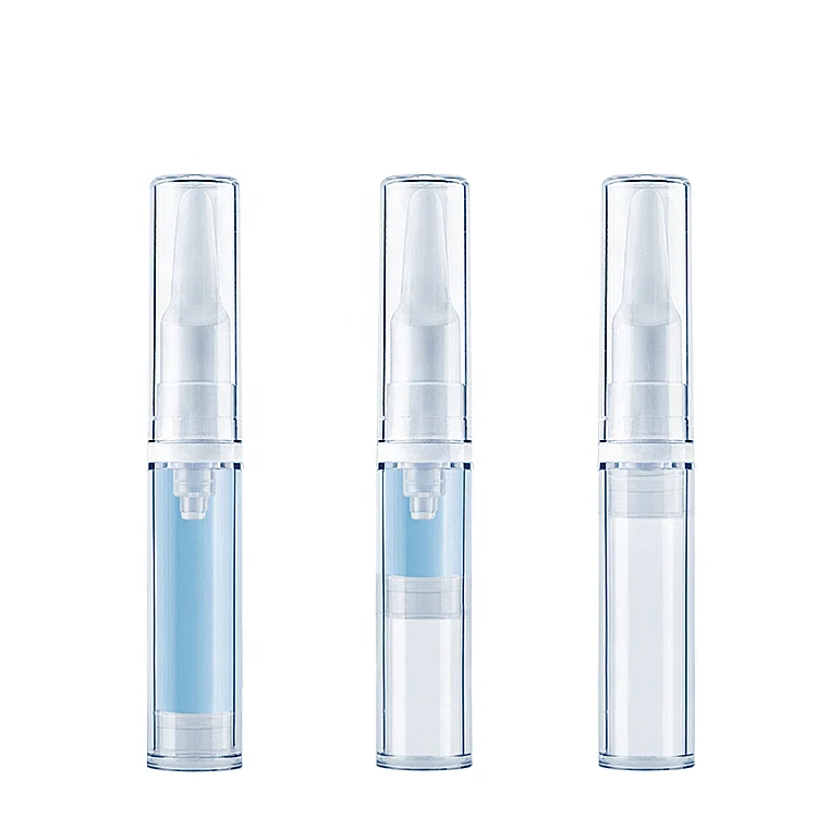 Plastic airless eye cream bottles 5ml 10ml 15ml refillable Cosmetic packaging empty vacuum Pump Bottle