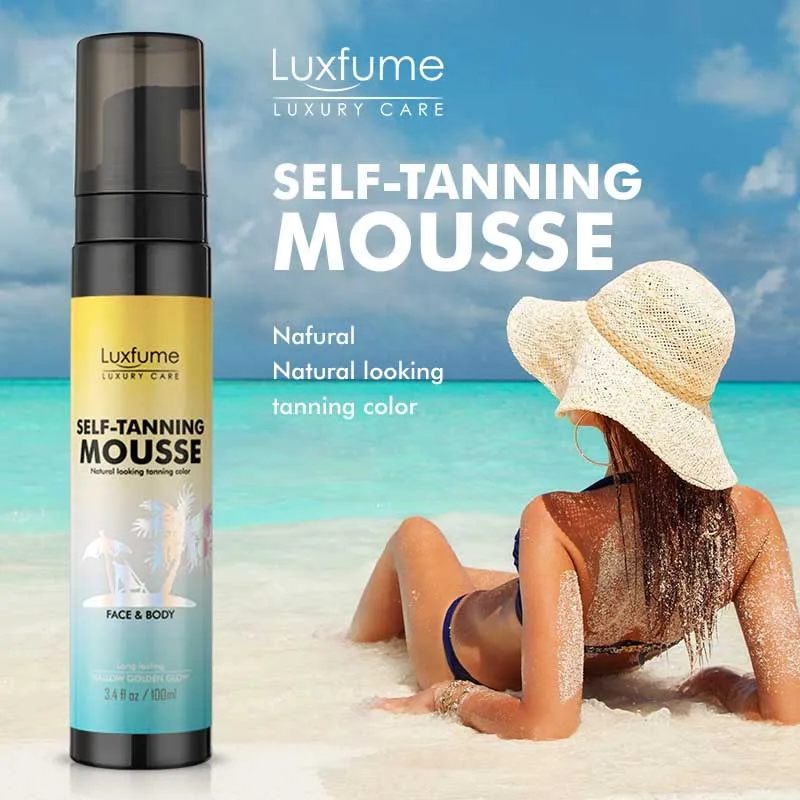 Wholesale Darker Bronzing Glow Lightweight Sunless Fast Self Tanner Tanning Mousse