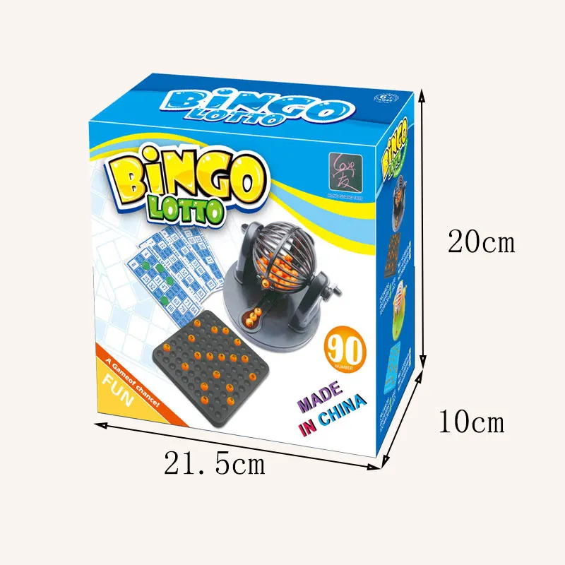Fun lottery machine lotto game set happy rolling bingo game for 3+ kids