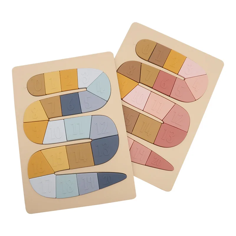 High Quality Silicone Educational Toys Geometric Classification Board Snake shape Baby Color Educational toys