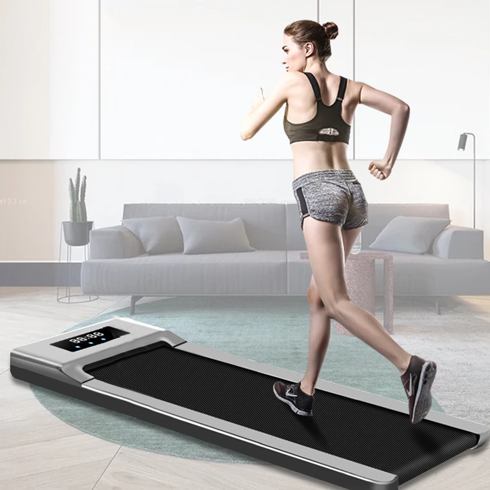 The newest model is a no-installation folding small fitness equipment home plate electric portable treadmill