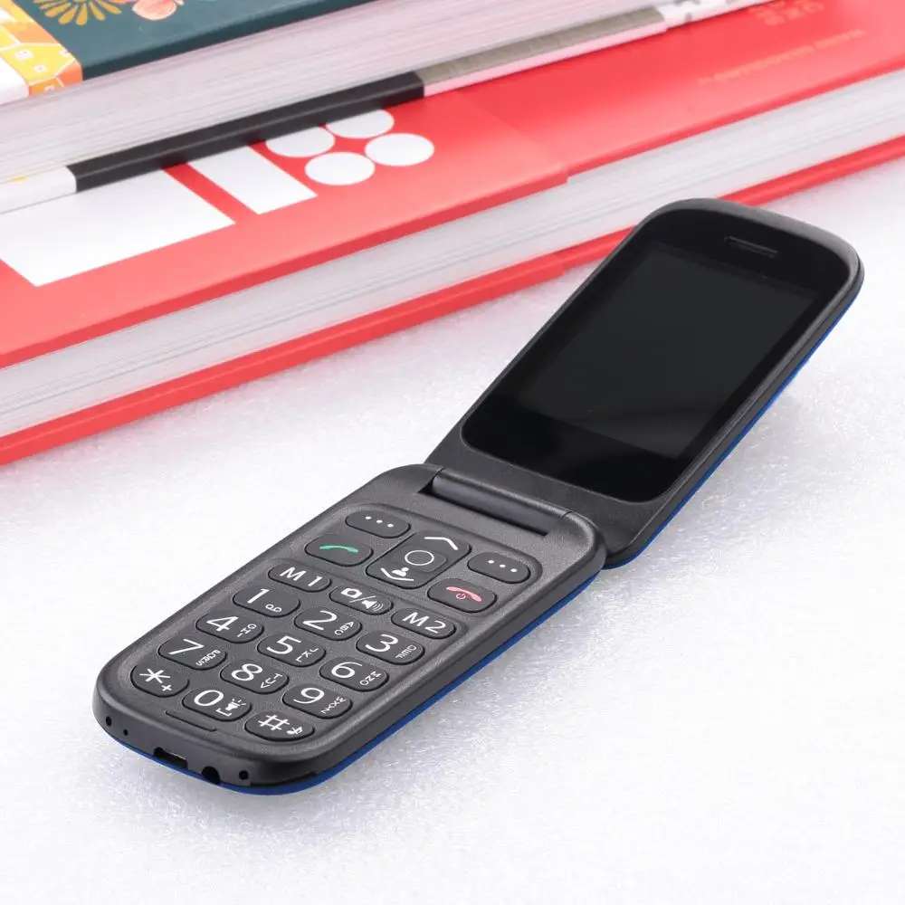Factory oem mobile phone with big button sos calling senior flip phone