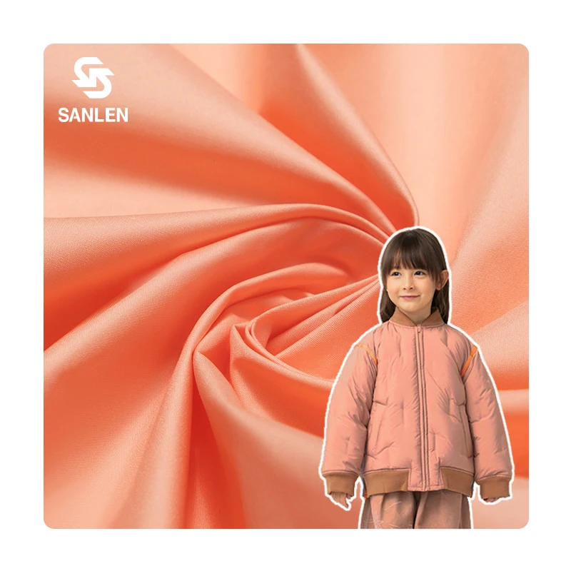 Super Soft 30D 400T Ultra Light Children Kids Waterproof Thin Polyester Pongee Fabric Material For Down Jacket