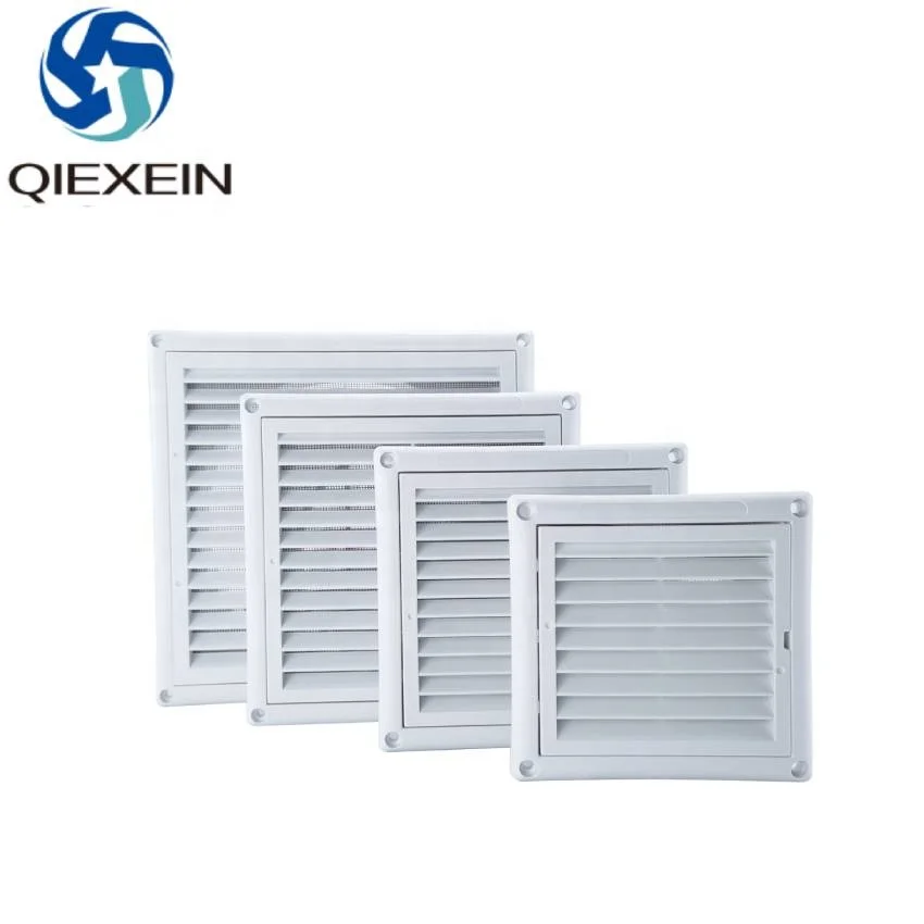 QIEXEIN Plastic Air Vent Grille Cover HVAC Wall Duct Ventilation Grill with Net Louvre Air Vent Grille with Flyscreen