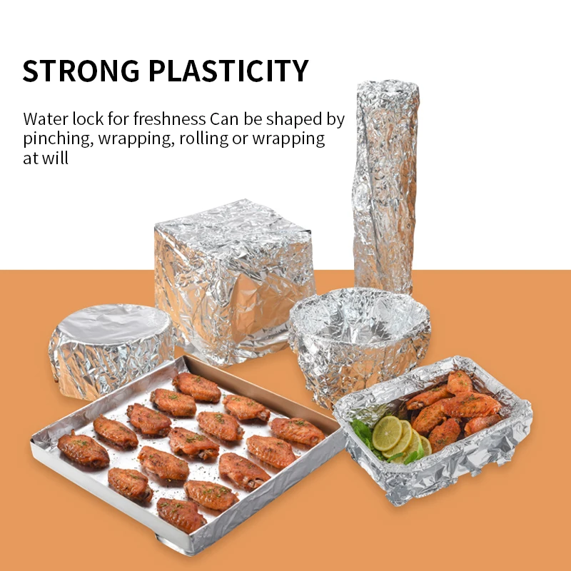 AIUDO Heavy Duty Heat Insulation Refrigerator Air Condition Food Baking Small Tin Foil Wrapping Aluminium Foil Paper Roll Sheet