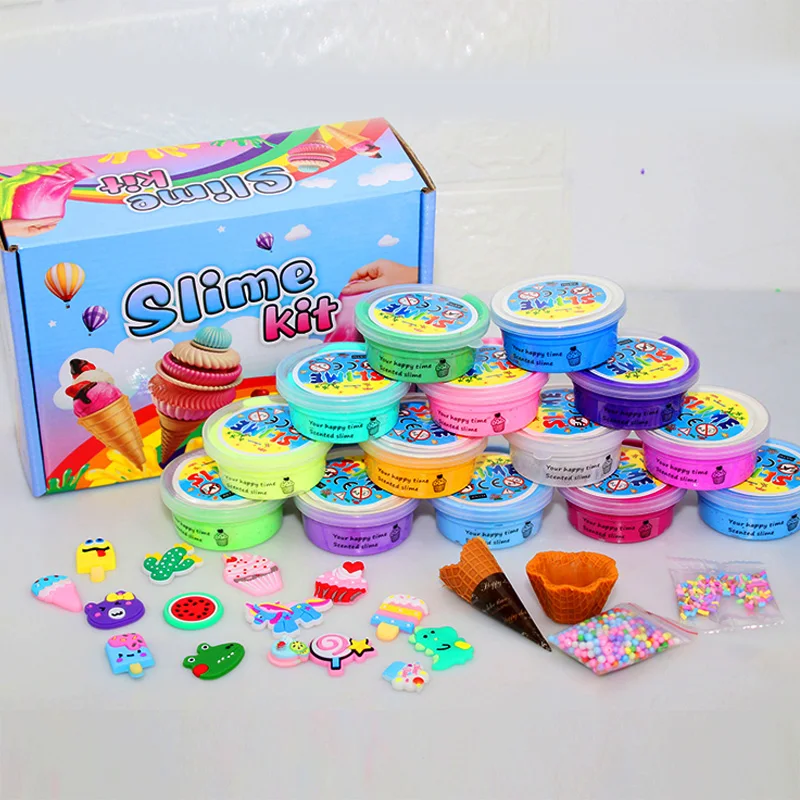 Custom Private Label Ice Cream Slime Kit False Water Fluffy Cloud Slime