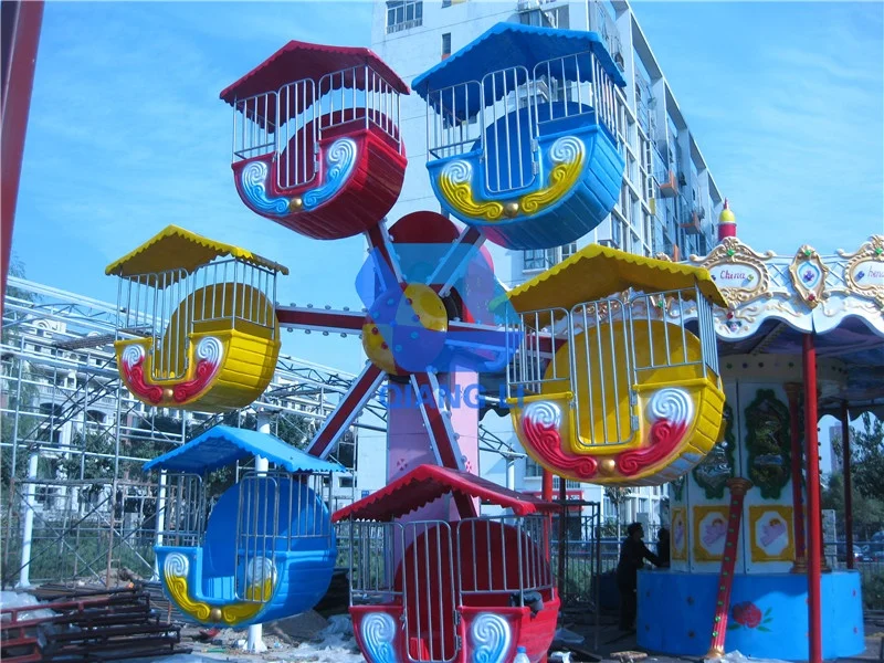 5 Cabins 6 Cabins Mini Ferris Wheel Manufacturer Outdoor Amusement Equipment Sightseeing Ferris Wheel for Sale