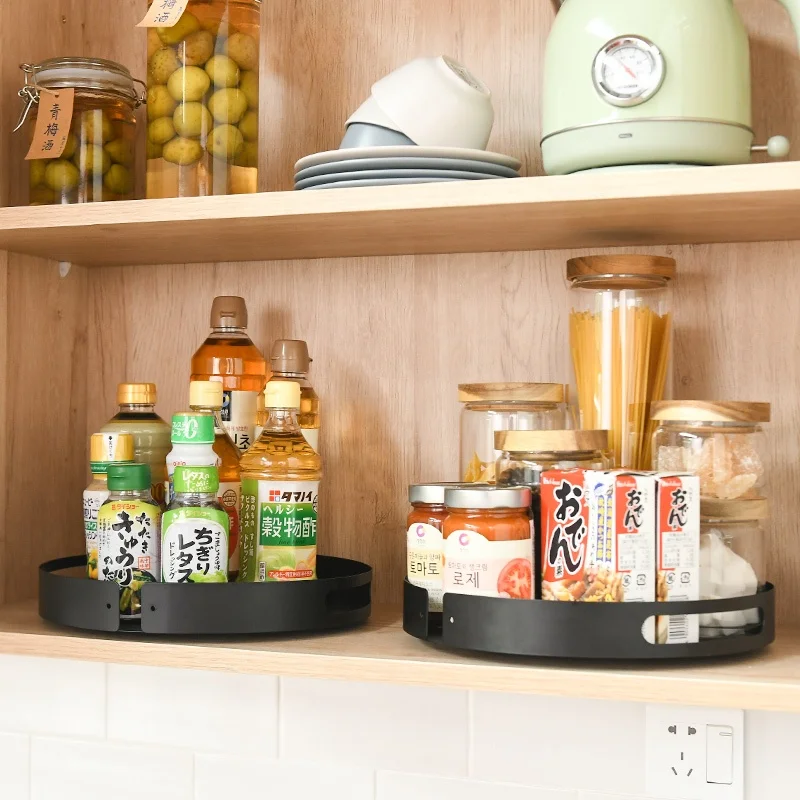 Customized Cabinet Rotating Seasoning Rack Turntable Spice Rack Lazy Susan Spice Organizer
