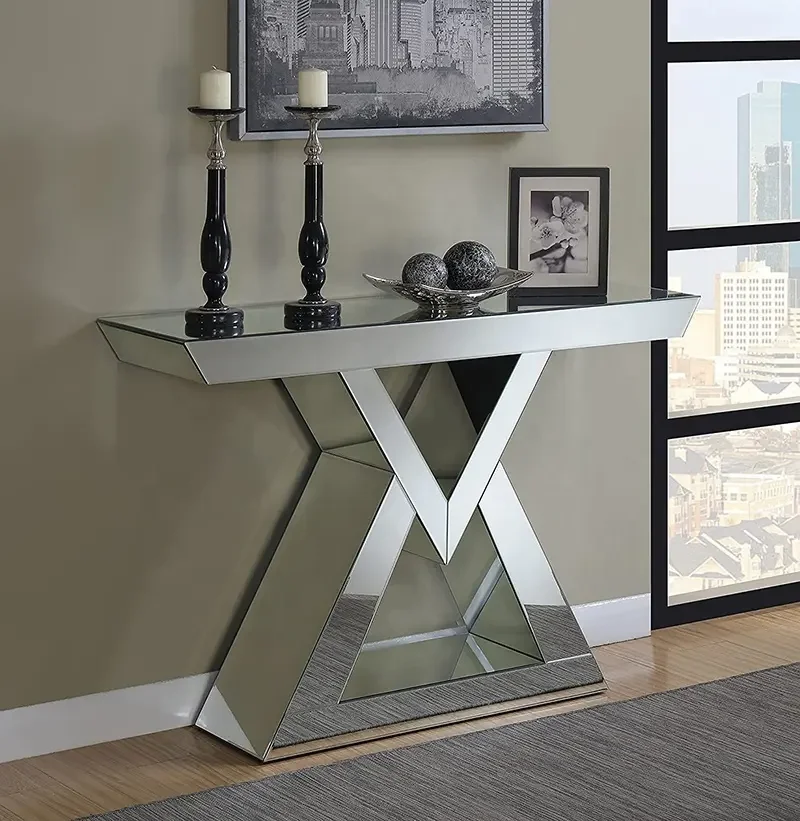 New Modern Minimalist Luxury Silver Gorgeous Console Tables For Entry Hall Home Office Luxury Console Table