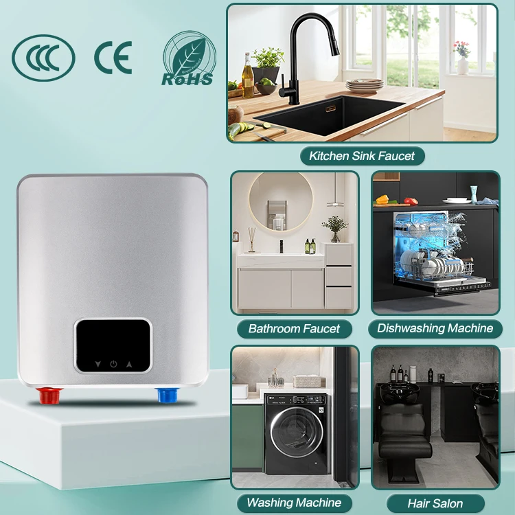 220V Save Electricity and Energy Portable Instant Storage Electric Water Heater Plastic Ce Touch Button Wall Mounted 3 Years 220