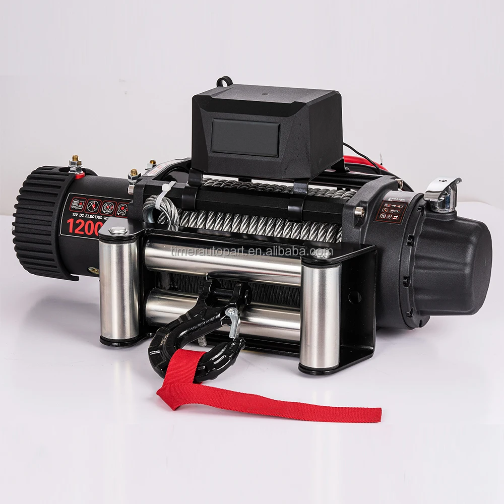Best Suv Anchor 5 Ton Electric Hoist Extension Rope 12V Offroad Field Rescue 12000Lbs Power Trailer Motor With Remote Control