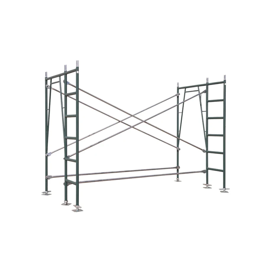 Galvanized Construction Q235 Steel  Frame Scaffold System For Sale