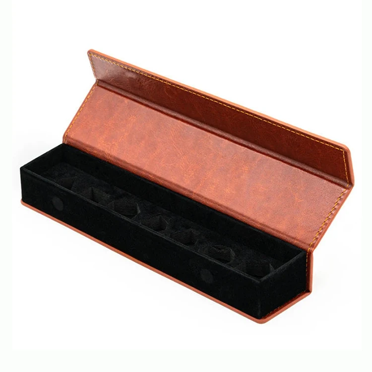 Custom Rectangle Small Gift Dice Storage Bag Leather Dnd Dice Box