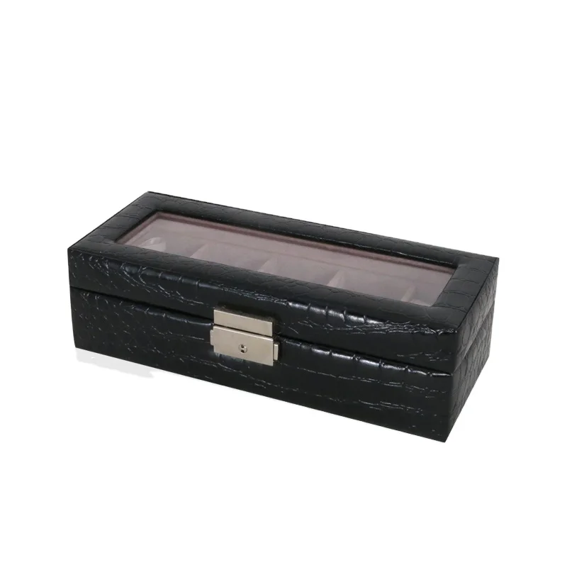 
Custom material acceptable PU leather box for 5 watches packaging 