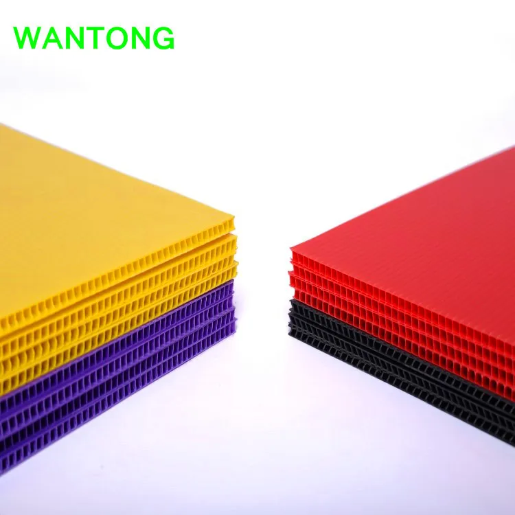 Polypropylene corrugated plastic honeycomb cardboard panels