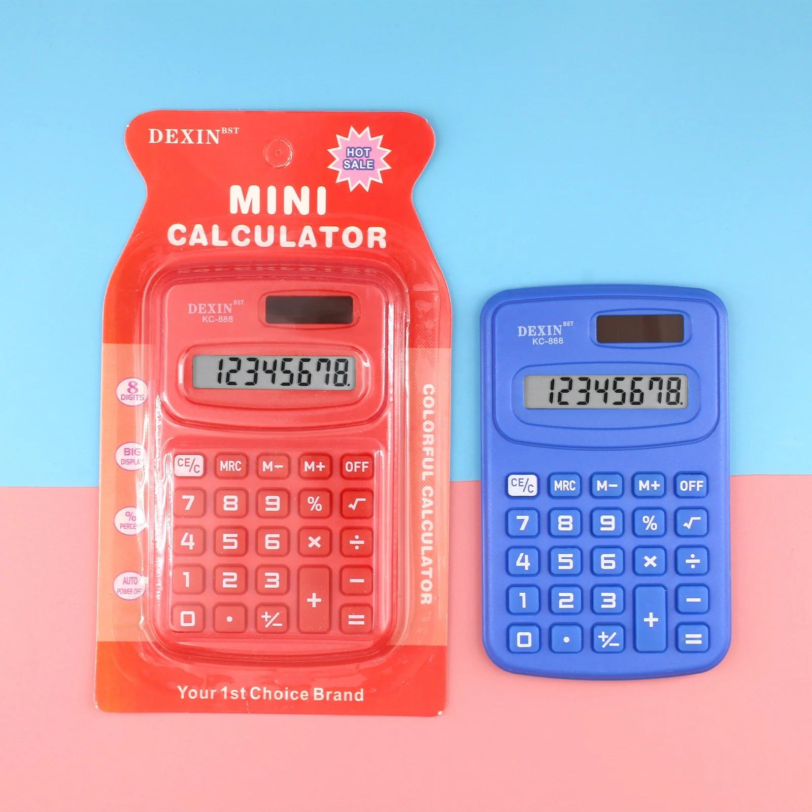 Mini handheld portable calculator for elementary school students 888 Color