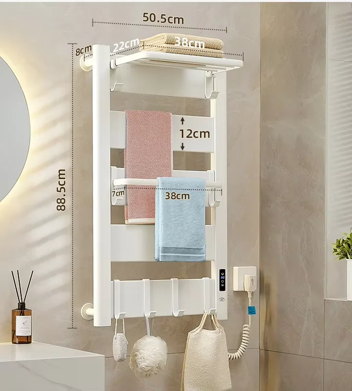 Widened Flat Tube Heating Towel Rail Smart Racks Wholesaler Price Electric Heated Towel Rack With Adjustable Temperature