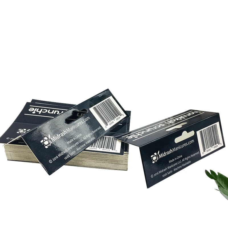 Custom Blister Head Cardboard Jewelry Hairpin Candy Biscuits Baking Label Half-fold Packaging Card With Hanging Holes