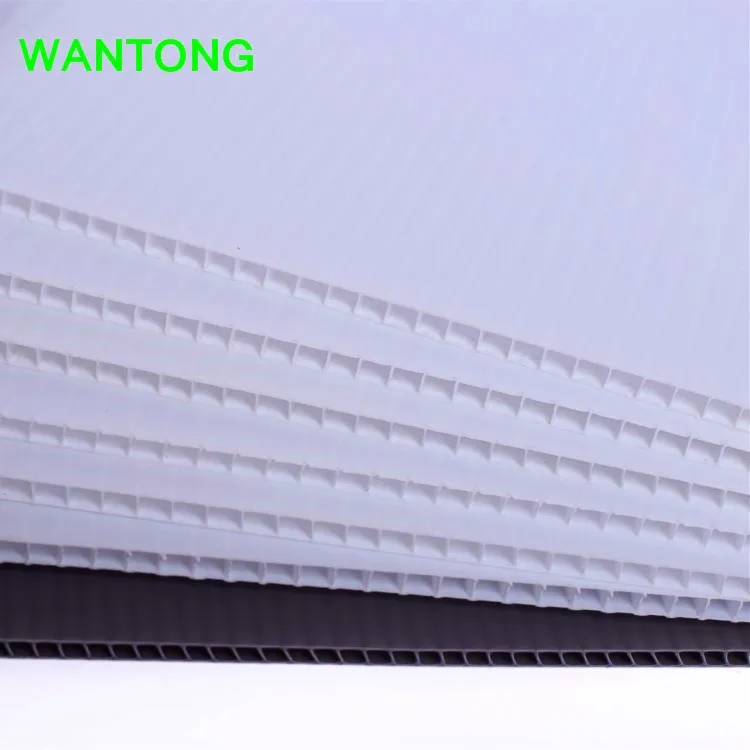 Polypropylene corrugated plastic honeycomb cardboard panels