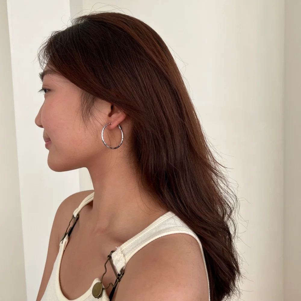 Dylam Fashion Fine Women Jewelry Supplier Manufacturer Factory S925 Silver Big Size Women Thin Clip On Hoop Earrings