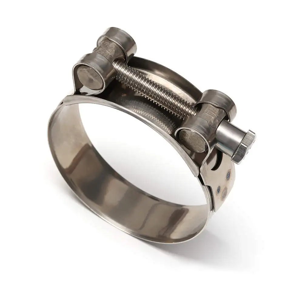High Quality Adjustable Stainless Steel T Bolt Hose Clamp T-bolt Clamps For Hydraulic Silicone Hose