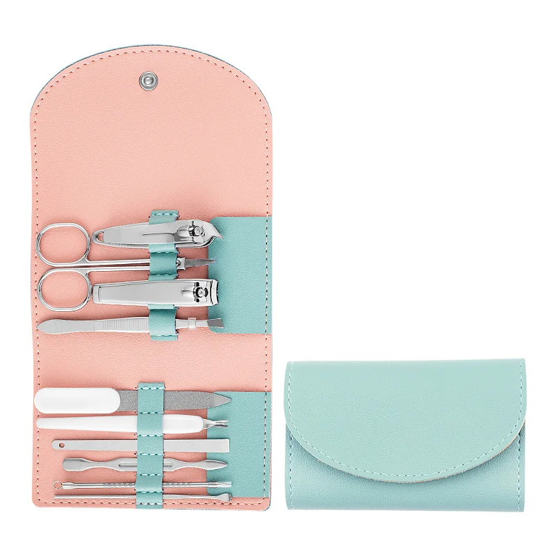 Mini Manicure Pedicure Kit With Leather Case, Professional Man and Women Beauty Care Tools Nail Clipper Set