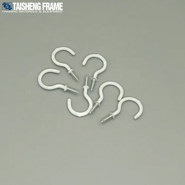 Rubber Coating Question Mark Hangers Cup Hooks photo frame accessories eye screws