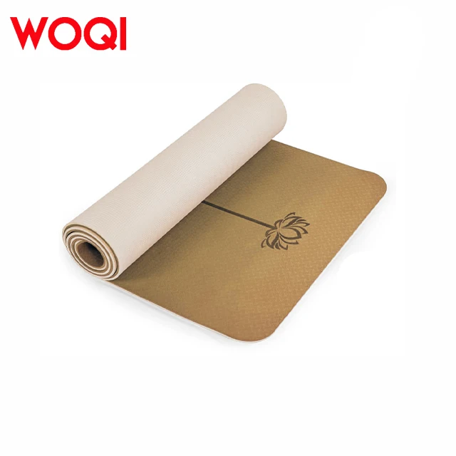 WOQI Manufacturer Custom Logo Color Kid Women Travel Natural Rubber Wholesale Yoga Mat TPE Material for Gym Use
