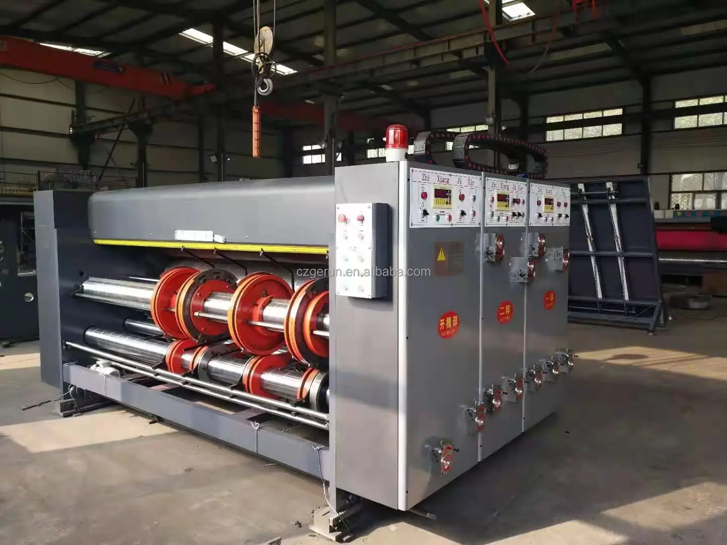 China brand Semi Automatic Printer Slotter with Chain Feeder / Semi-Auto Printing Slotting Machine