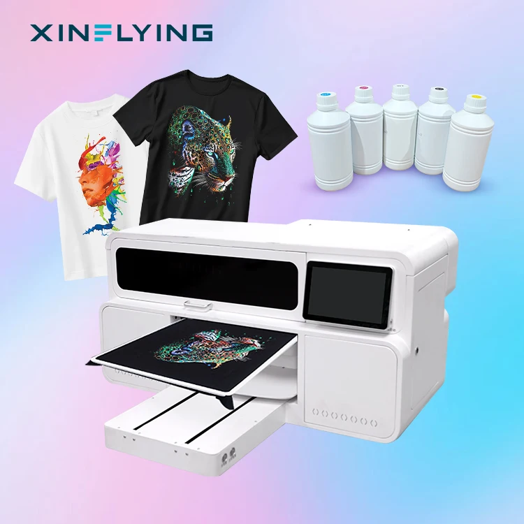 XinFlying a3 dtg printer direct to garment printer 370*480mm single station t-shirt printing machine