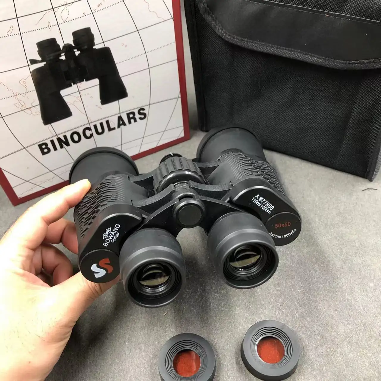 50x большой телескоп набор бинокль HD для охоты на открытом воздухе spyglass оптический