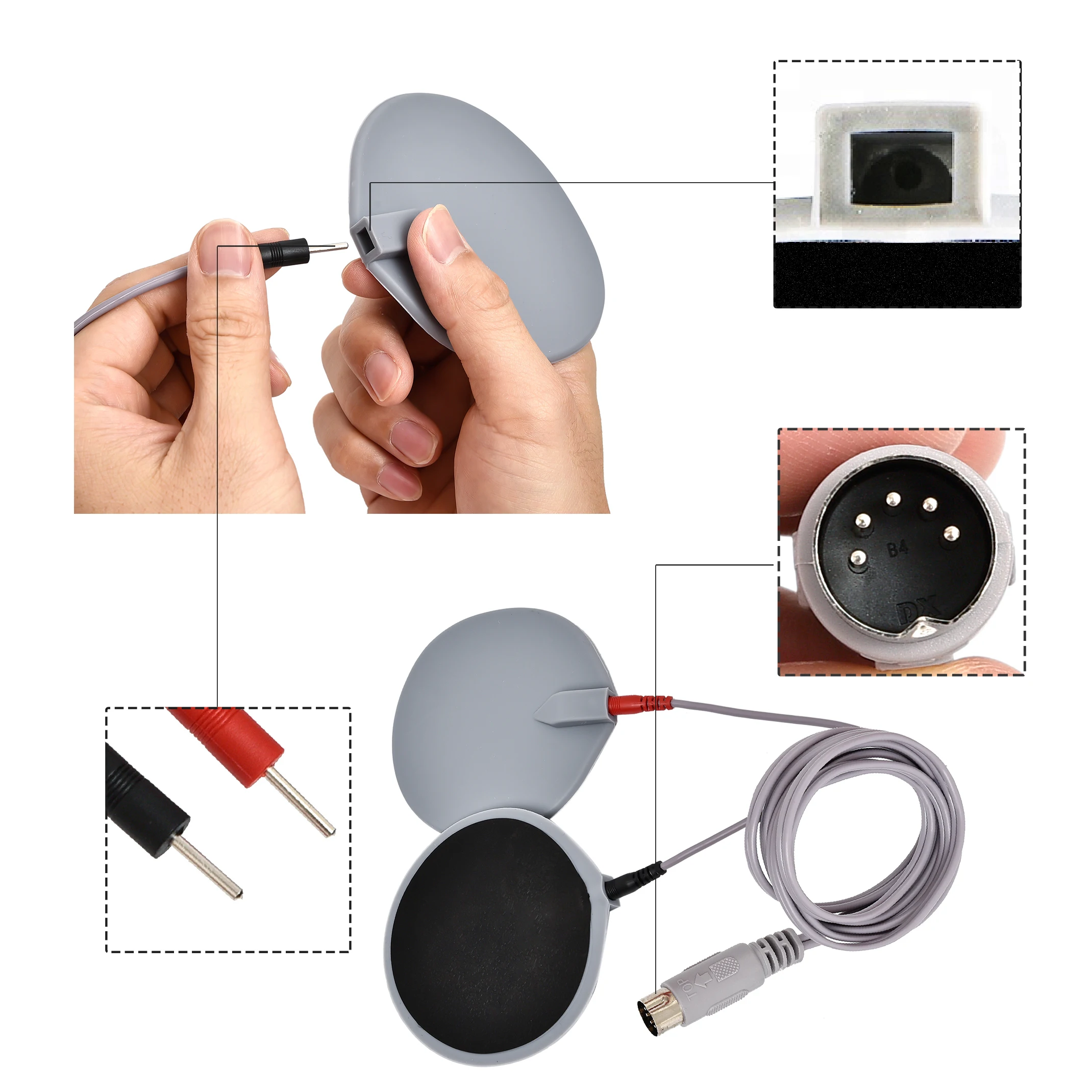 Factory Sale Electrostimulation Machine/ Russian Waves ems Electric Muscle Stimulator 2 in 1 vacuum breast suction