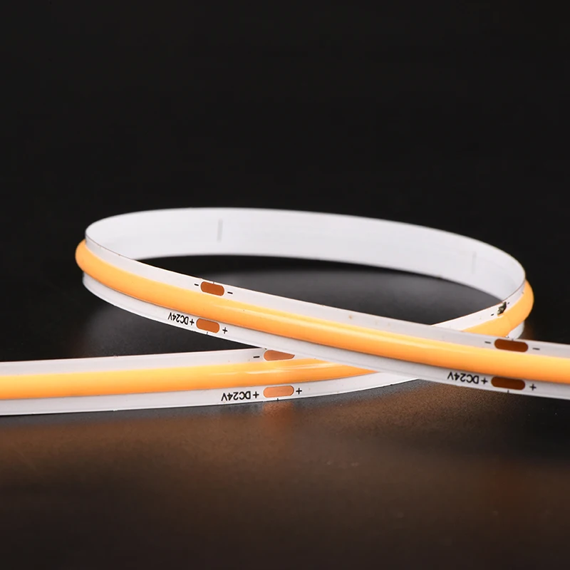 Manufacturer DC24V 12V  CRI90 95 Dotless Led Cob Strip 480Leds 220V LED Lights Strip COB Flexible Smart LED Lightings for Room